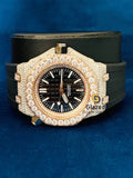Black Silicone Strap Stick Dial Hip Hop Watch