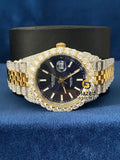 Black Stick Dial Bust Down VVs Moissanite Watch