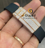 Black Strap Moissanite Watch