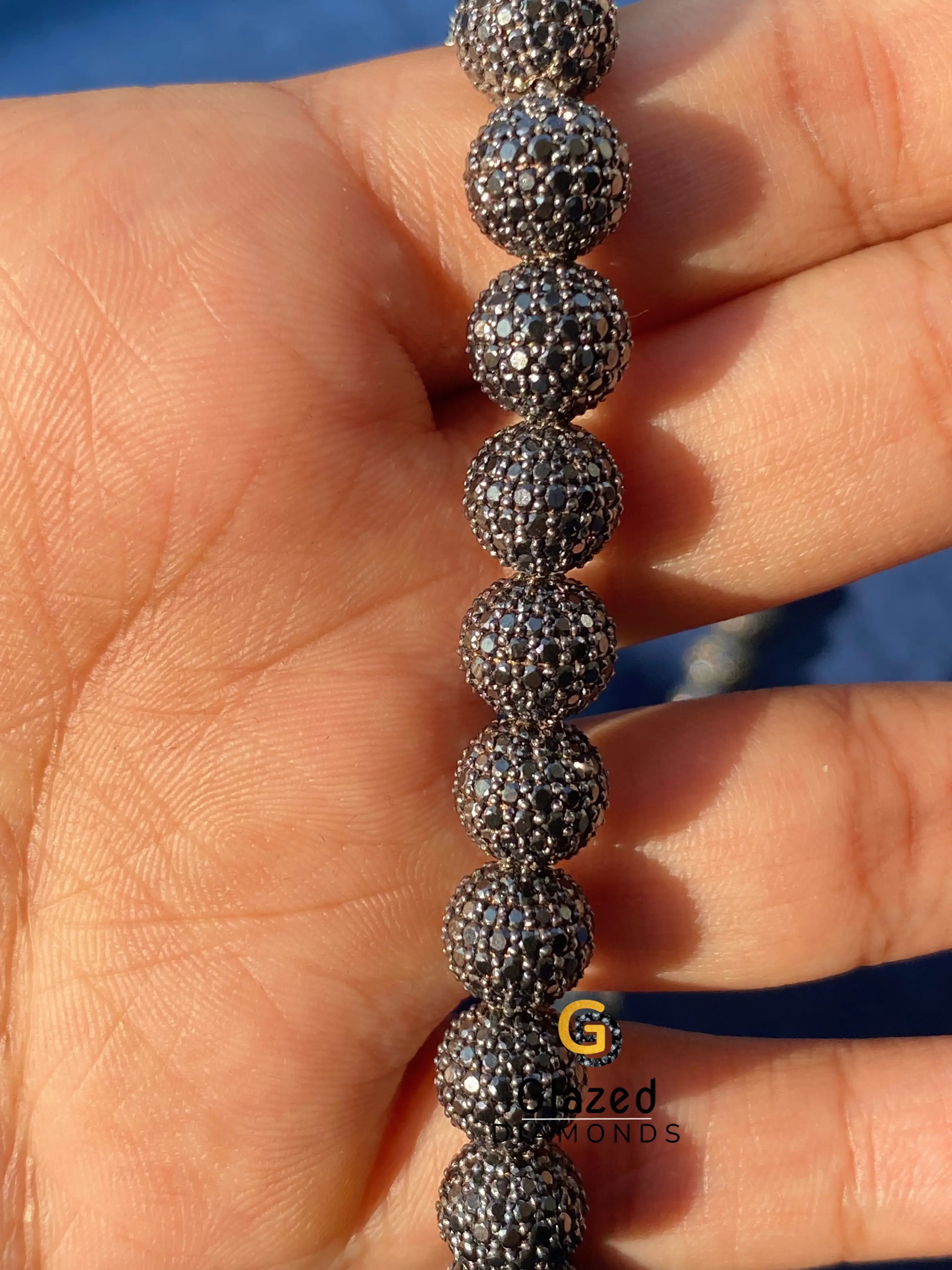 Black_ White Moissanite Necklace