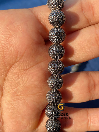 Black_ White Moissanite Necklace