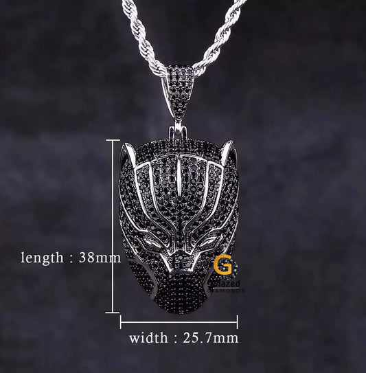 Black Panther Moissanite Rapper Pendant