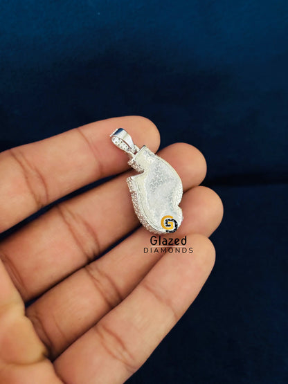 Boxing Gloves Moissanite Iced Out Pendant 925 Sterling Silver
