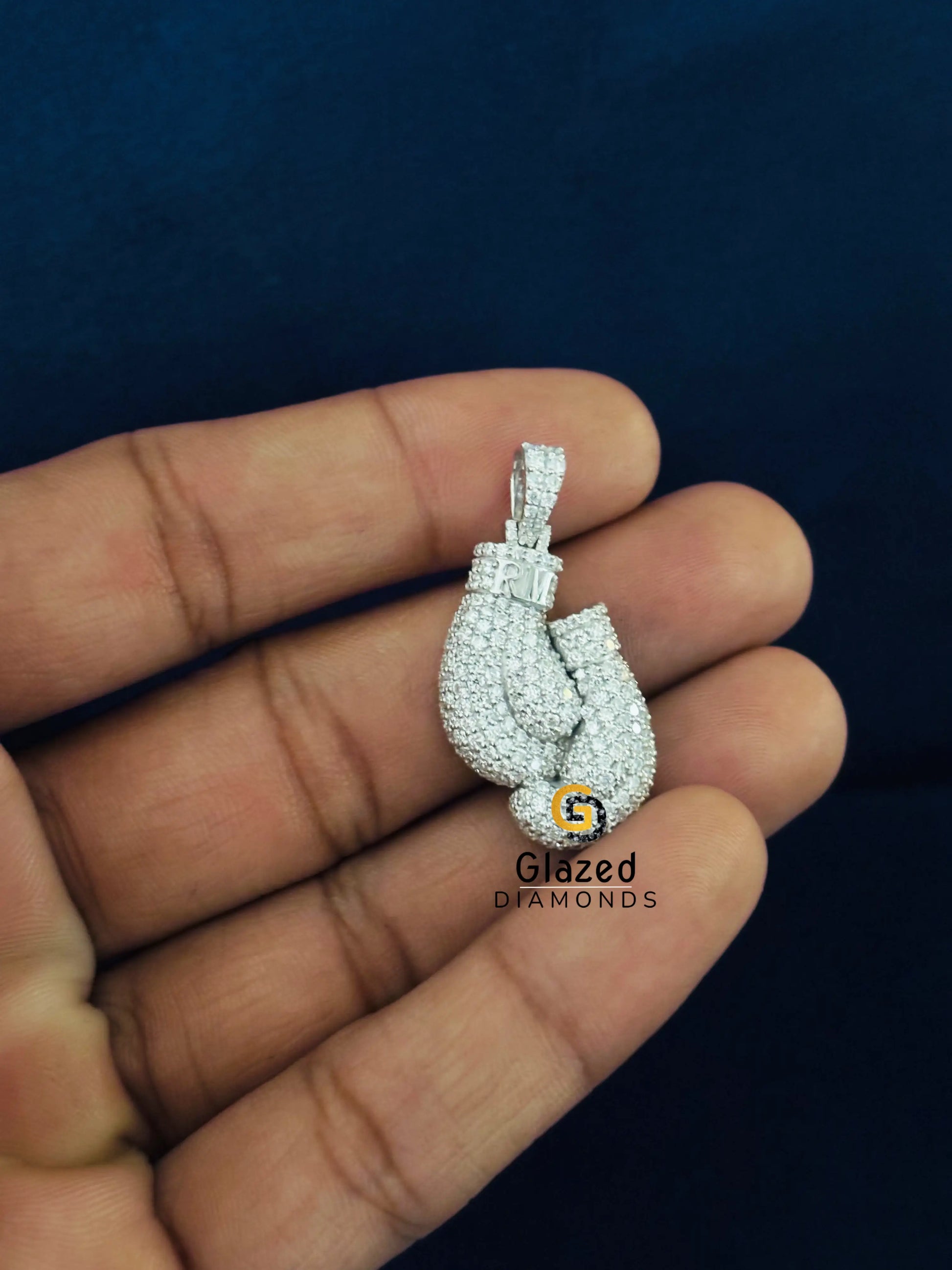 Boxing Gloves Moissanite Pendant