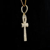 Iced Out Moissanite Religious Ankh Cross Hip Hop Pendant