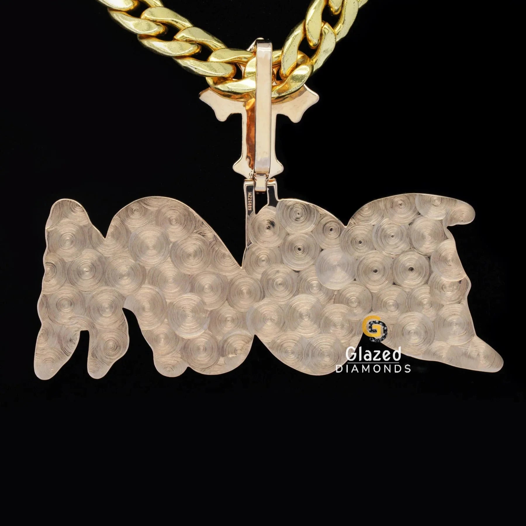 Rappers Style Iced Out Moissanite BOGA Custom Name Iced Cross Pendant