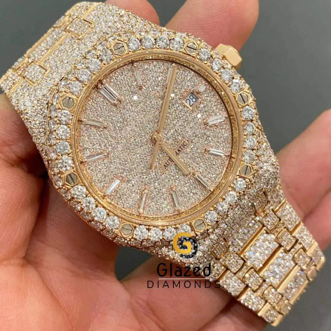 Buy 41mm Dial Mens Fully Diamond Moissanite Luxury Watch