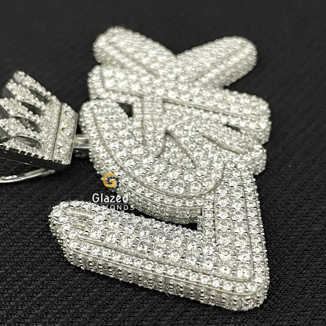 Hip Hop Style Moissanite Custom Letter Bust Down Pendant