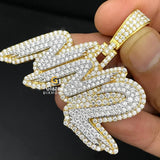 Iced Out Two Tone Letter Hip Hop Moissanite Pendant