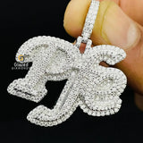 Iced Out Letter Custom Moissanite Diamond Bust Down Pendant