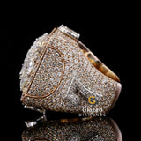 Mens Iced Out Multi Shape Moissanite Diamond Fancy Championship Hip Hop Ring