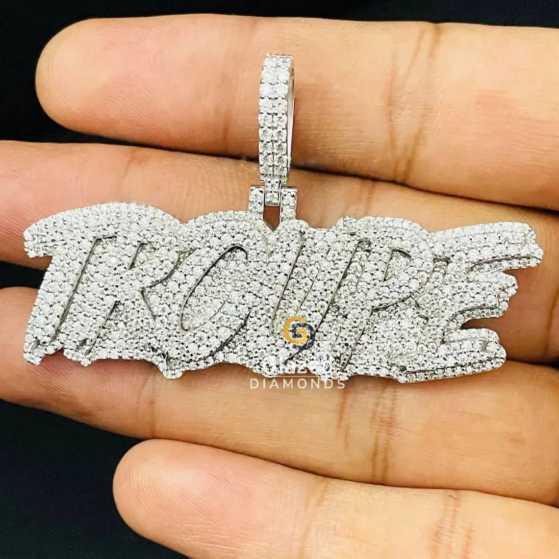 Hip Hop Moissanite Diamond Custom Name Rapper Pendant