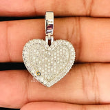 Fully Iced Out Round Moissanite Diamond Heart Shape Hip Hop Pendant