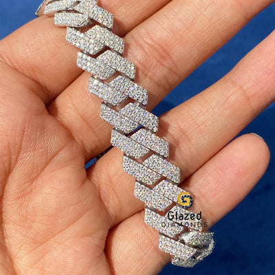 Bust Down 12MM Round VVs Moissanite Diamond Studded Bracelet