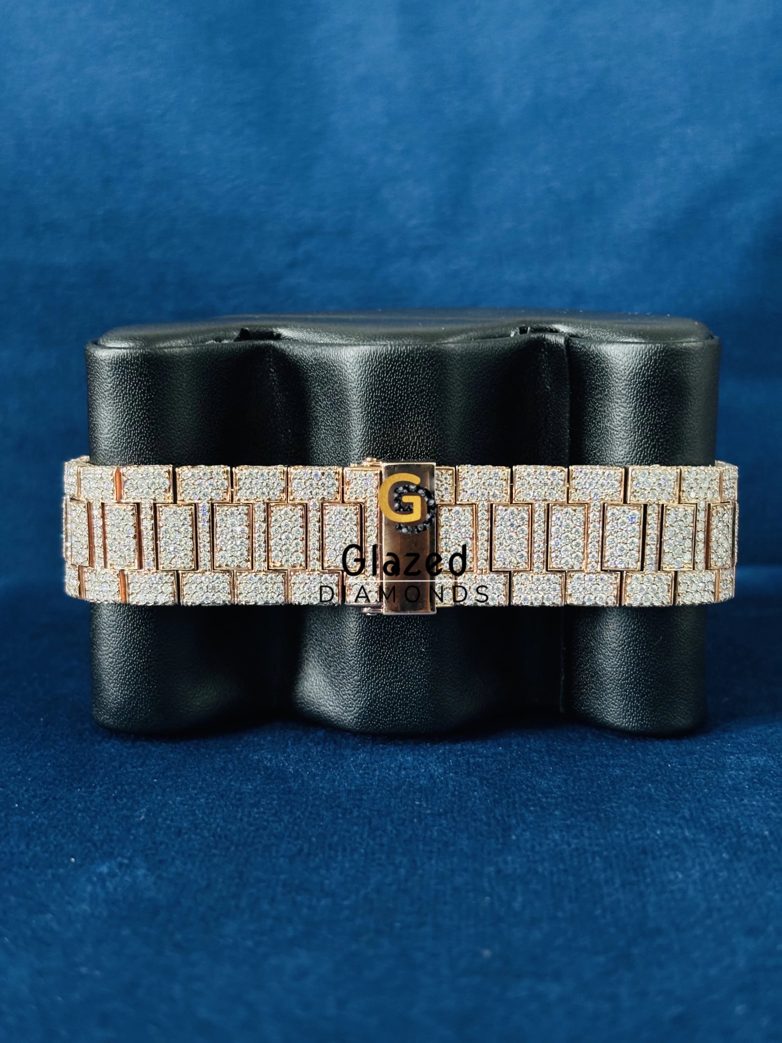 Bust Down Baguette Bar Dial Moissanite Watch