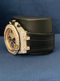 Bust Down Chronograph Arabic Dial VVS Moissanite Watch