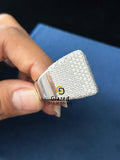Bust Down D Colorless Round Moissanite Ring