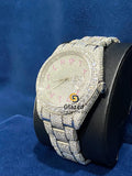 Bust Down D Colorless VVs Moissanite Stainless Steel Watch 