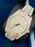 Bust Down Fully Iced Out Baguette_Round Moissanite Watch