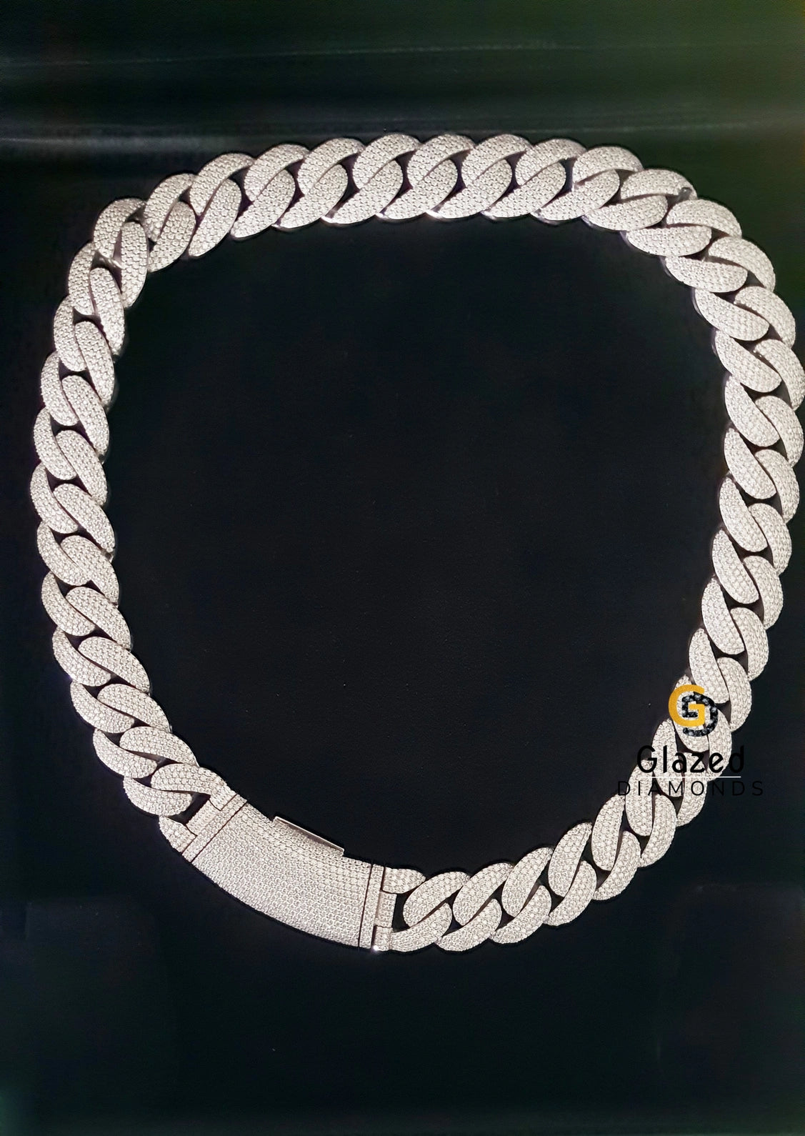 Bust Down Fully Iced Out Round VVs Moissanite Chain
