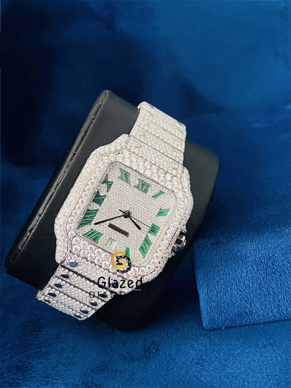 Bust Down Hip Hop Moissanite Watch