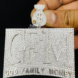 Bust Down Letter Moissanite Pendant