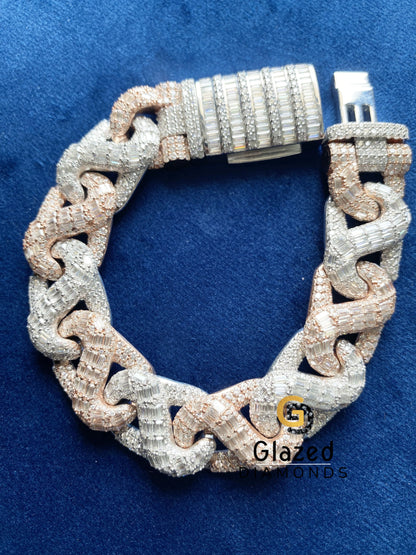 Bust Down Moissanite Baguette Bracelet