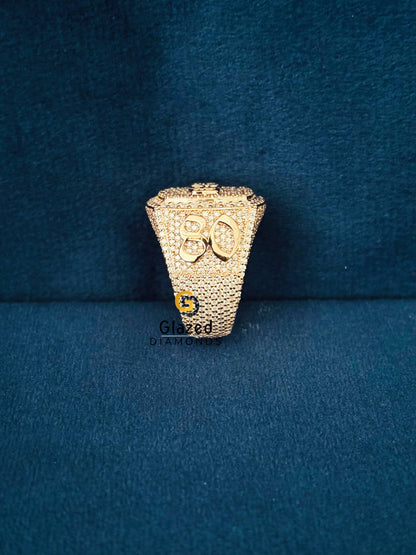 Bust Down Moissanite Custom Number Ring