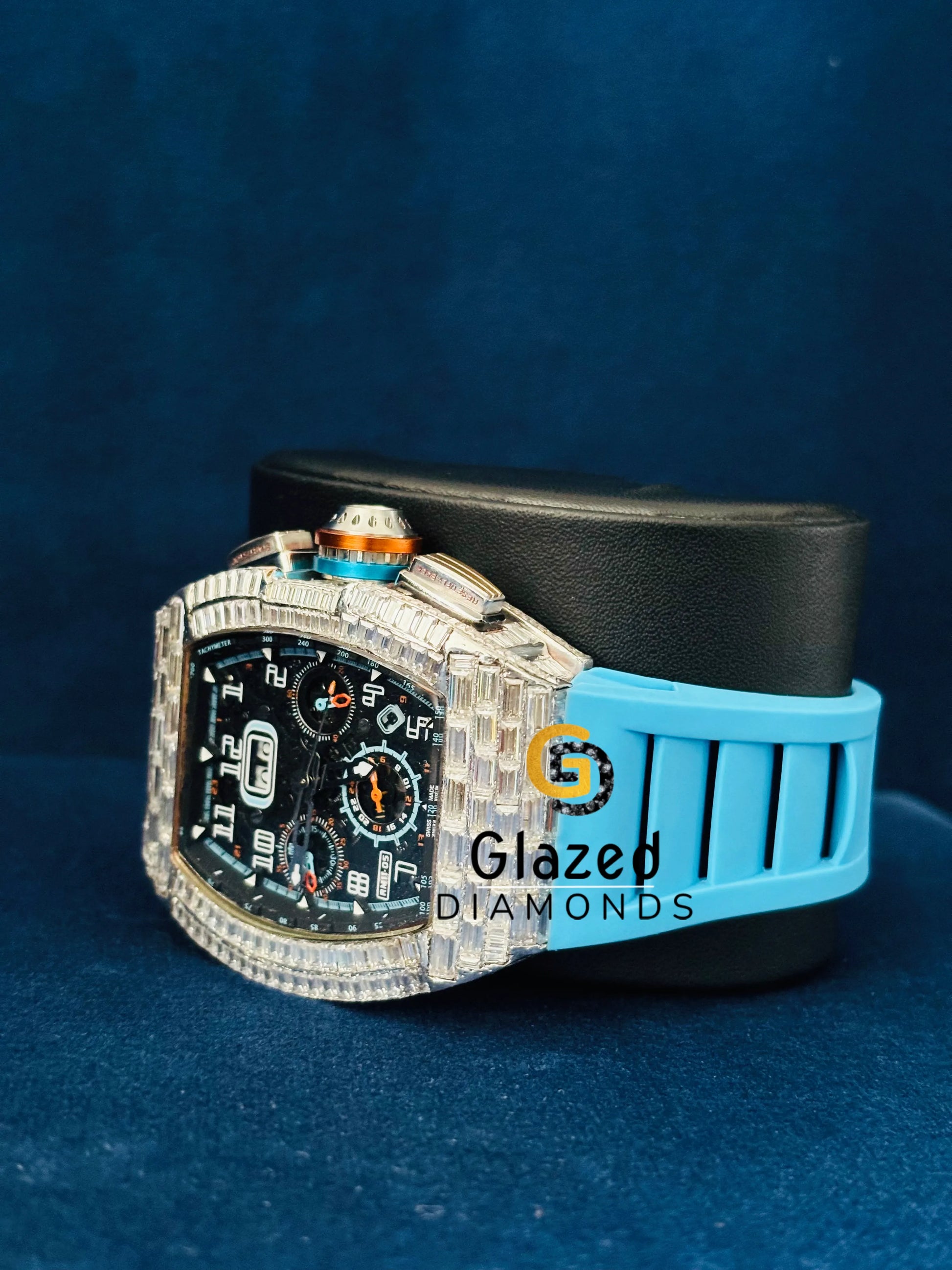 Bust Down Moissanite Hip Hop Baguette Watch