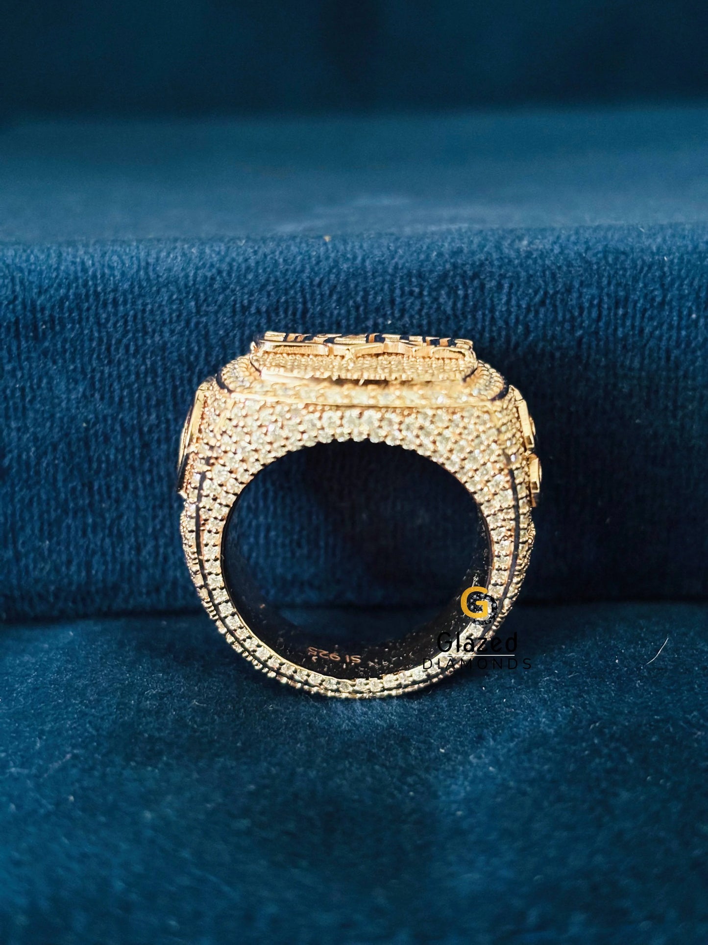 Bust Down Moissanite Iced Out Ring