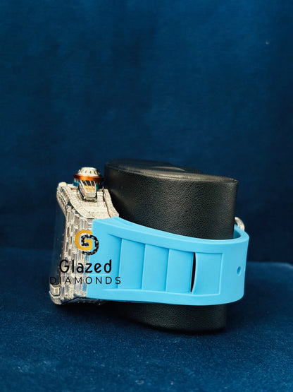 Bust Down Moissanite Studded Iced Out Hip Hop Watch