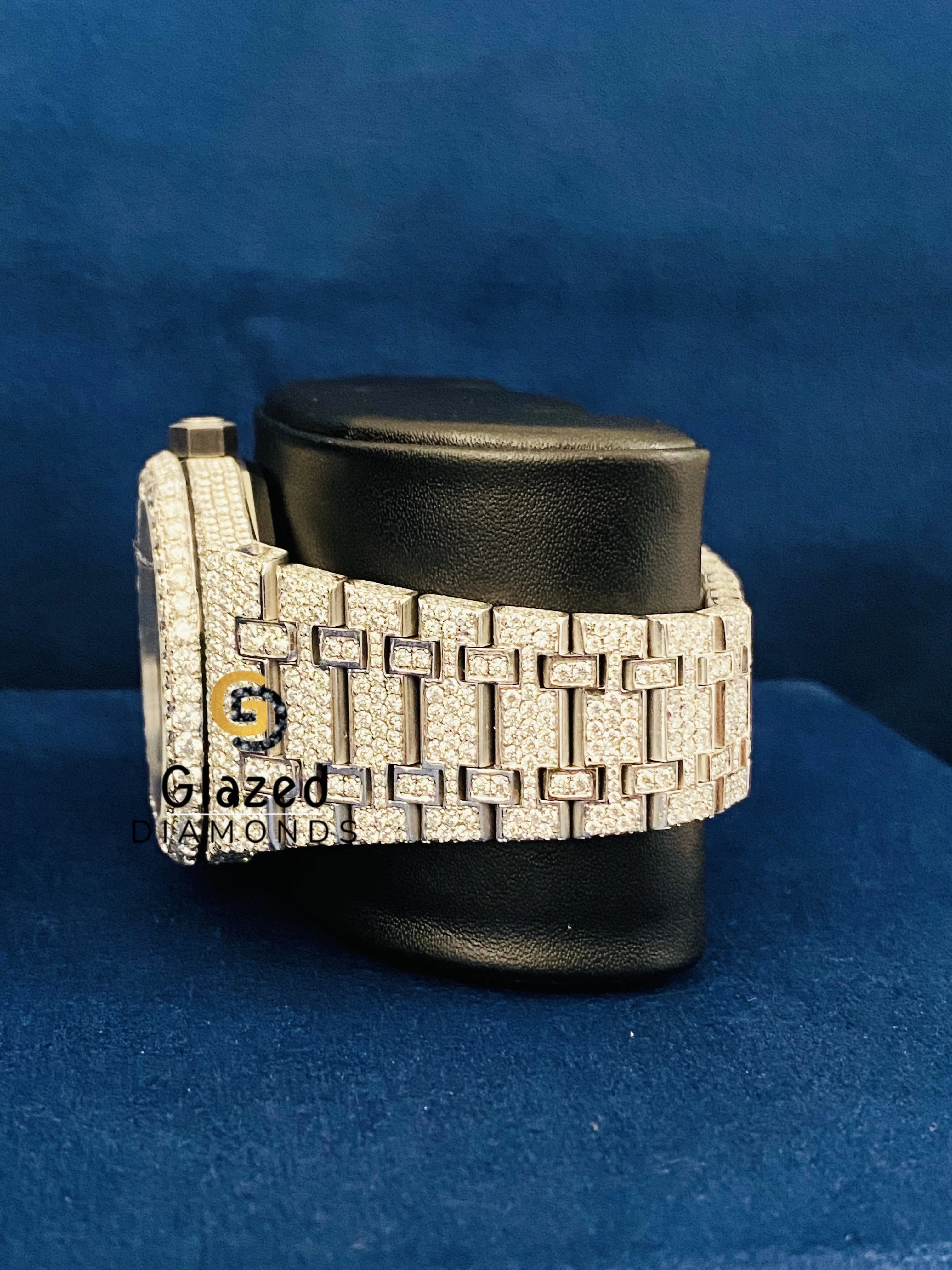 Bust Down Round AP Moissanite Watch