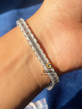 Bust Down Tennis Link Emerald VVS Moissanite Bracelet