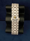 Bust Down VVs Moissanite D Colorless Stainless Steel Watch