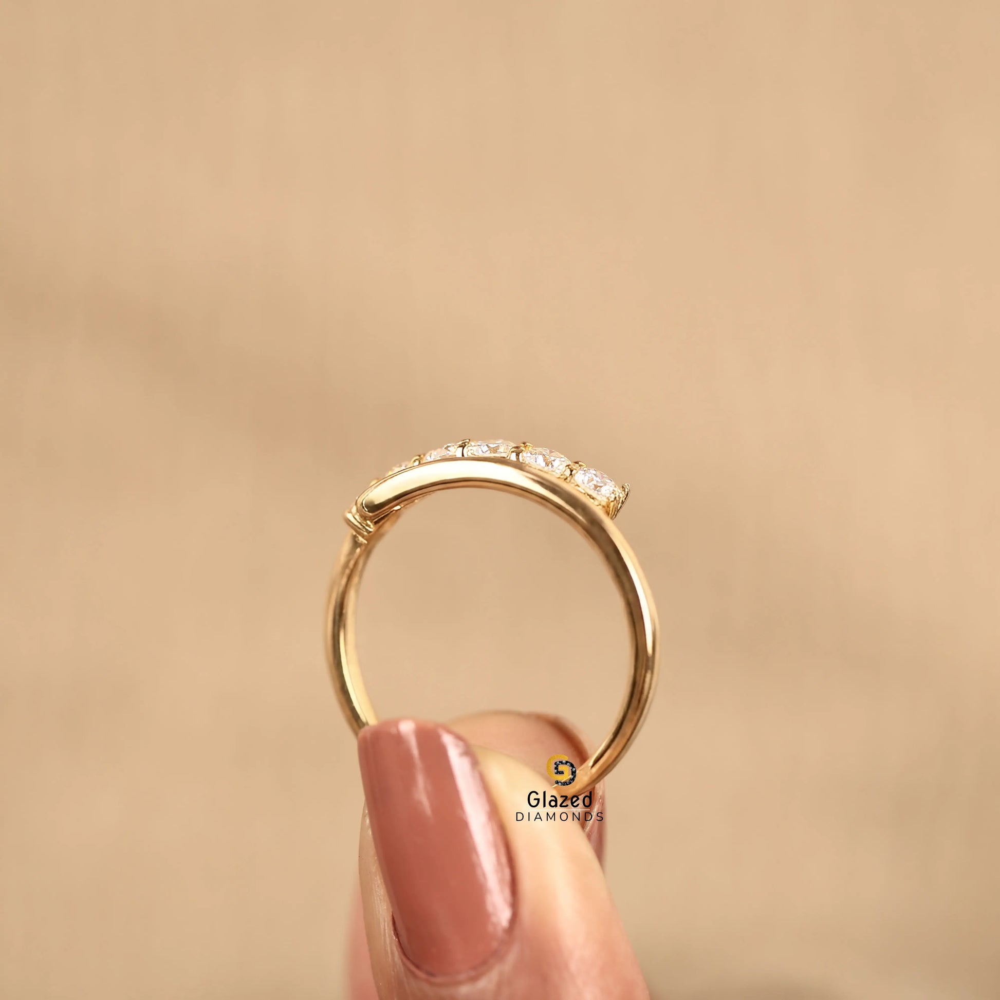 By Pass Lab Diamond Wedding Band For Women