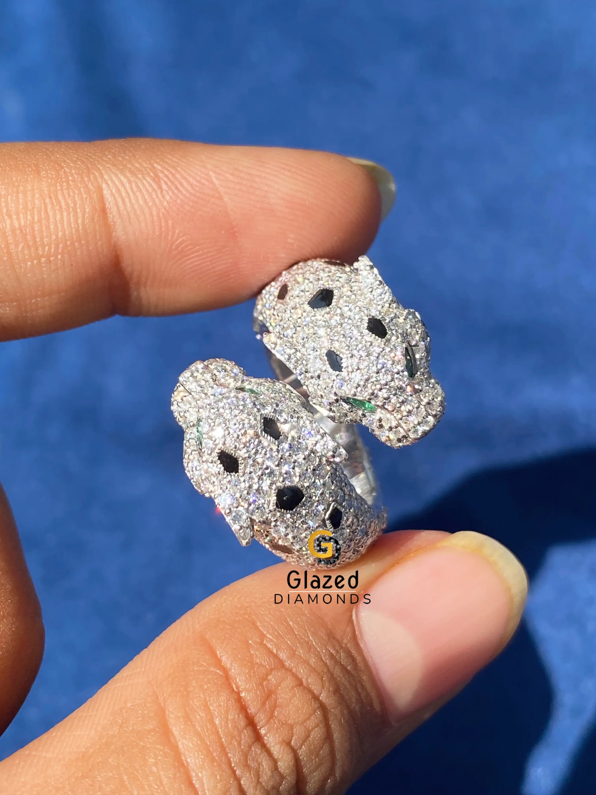 Cartier Moissanite Hip Hop Panther Ring For Men