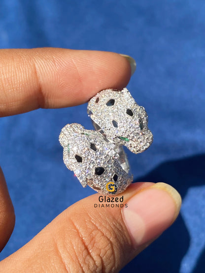 Cartier Moissanite Hip Hop Panther Ring For Men