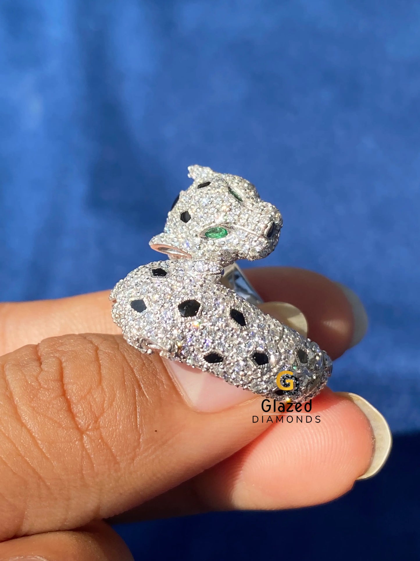 Cartier Panther Moissanite Hip Hop Ring For Men