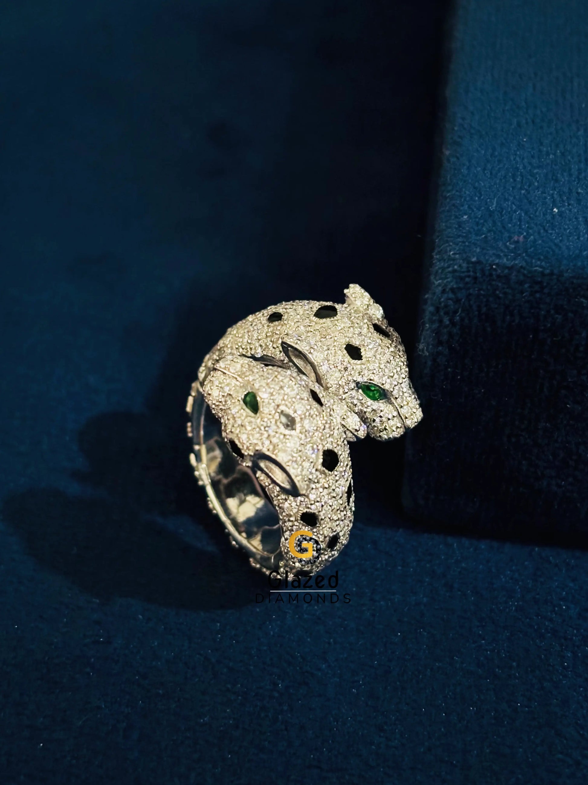 Cartier Panther Moissanite Iced Out Ring For Men