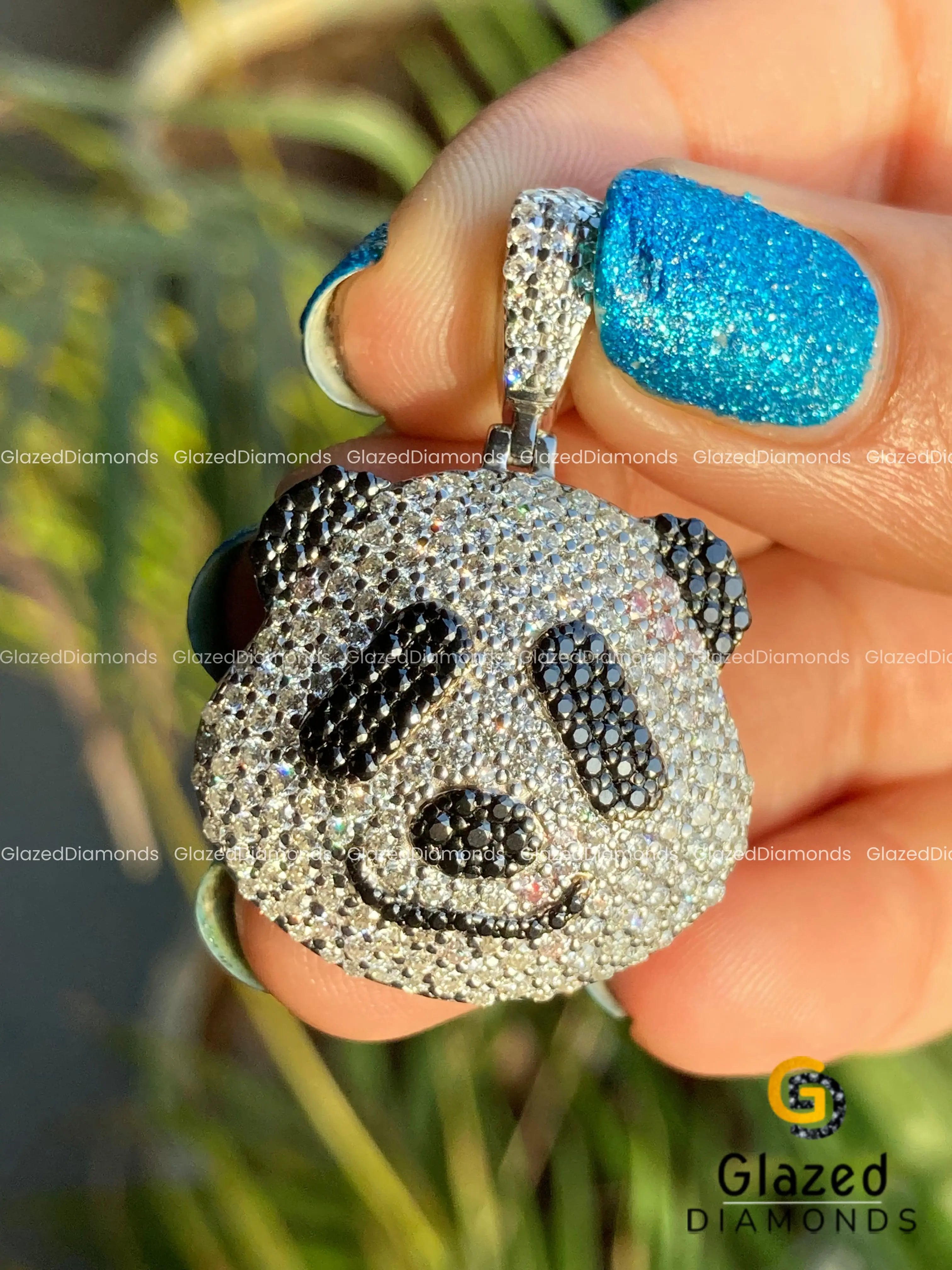 3D Panda Face VVS Black and White Diamond Hip Hop Pendant