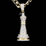 Bust Down Moissanite Diamond Chess Queen Shape Iced Out Pendant