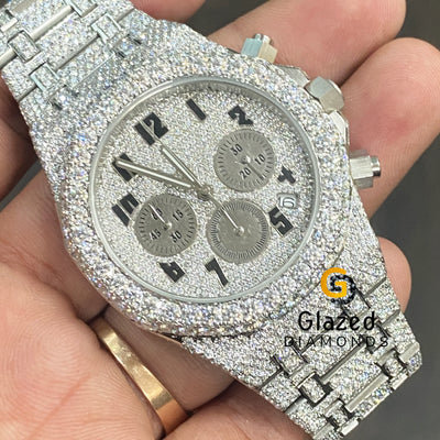 VVS Moissanite Diamond Chronograph Dial Hip Hop Luxury Watch