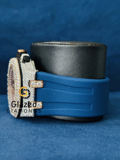 Chronograph Dial Moissanite Studded WAtch 