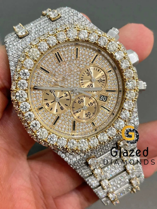 Chronograph Dial Moissanite Watch