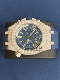 Chronograph Face Dial Hip Hop Moissanite D Colorless Watch