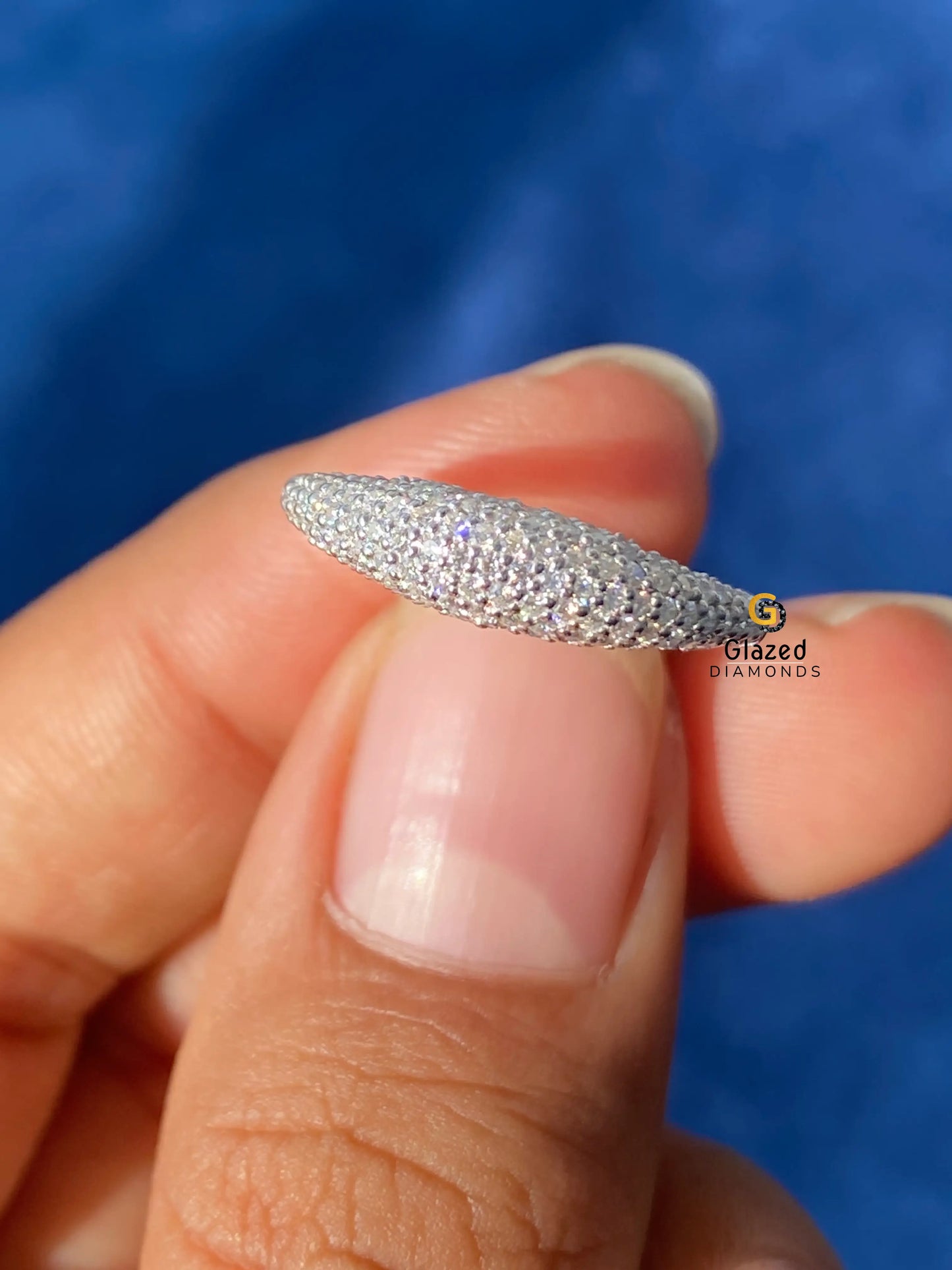 Eternity Micro Pave Moissanite Dome Statement Ring
