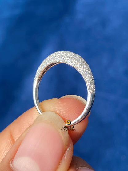 Eternity Micro Pave Moissanite Dome Statement Ring
