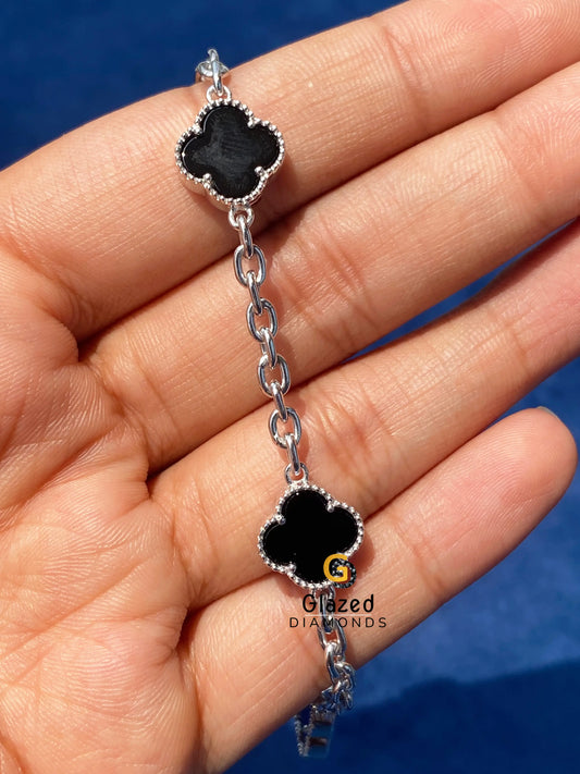 Clover Chain Link Hip Hop Bracelet