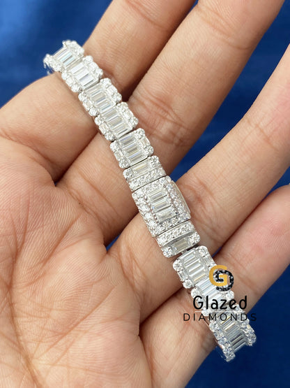 Cluster Moissanite Iced Out Tennis Bracelet