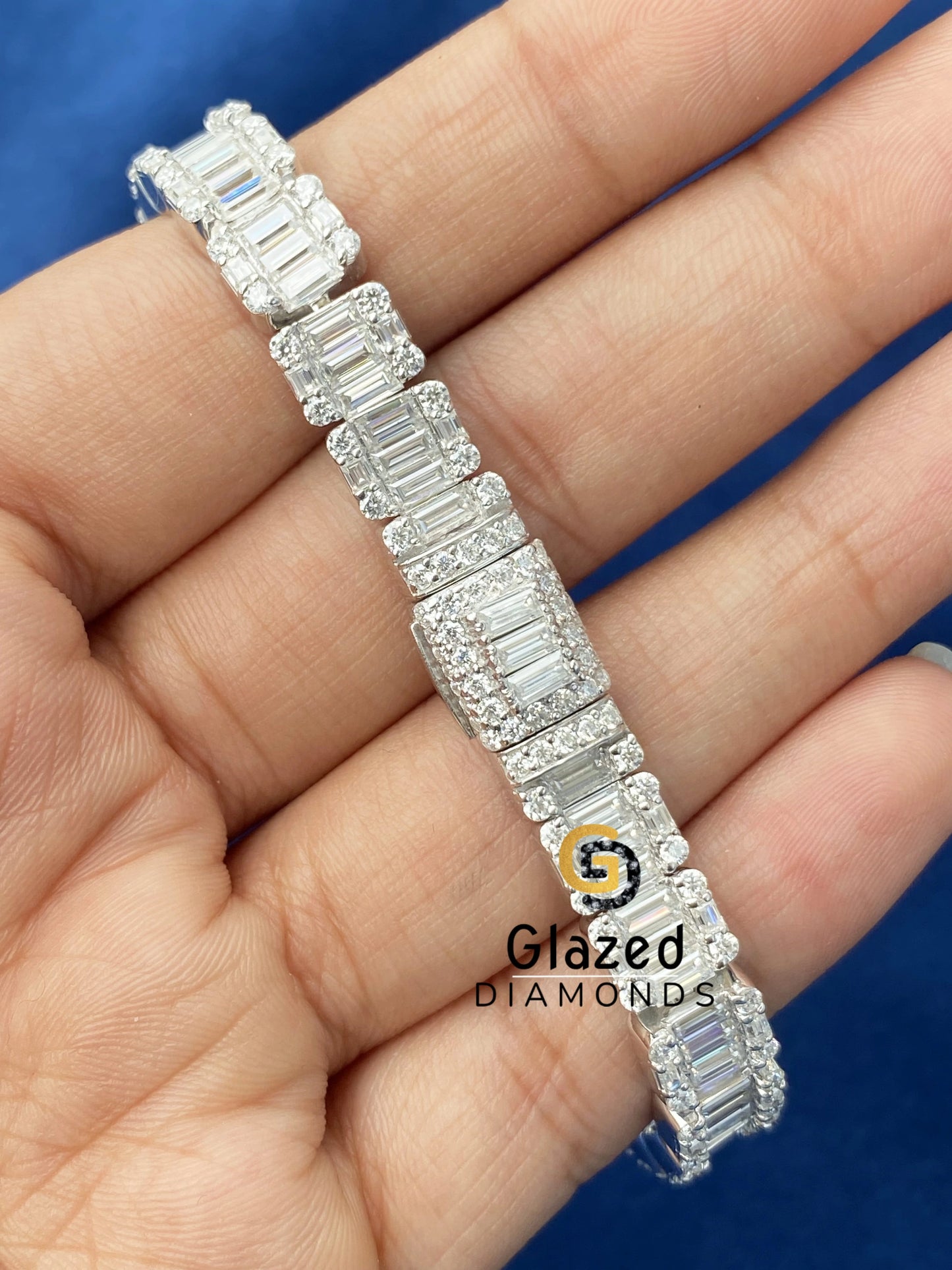 Cluster Moissanite Tennis Bracelet
